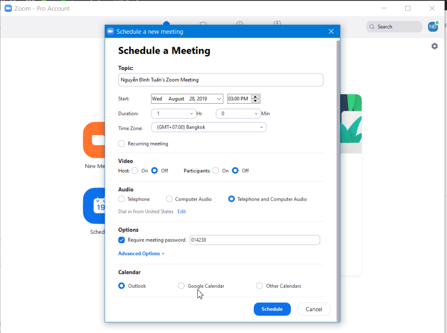 shedule Meeting - Hướng Dẫn Cách Sử Dụng Zoom Trên Máy Tính Điện Thoại 2022