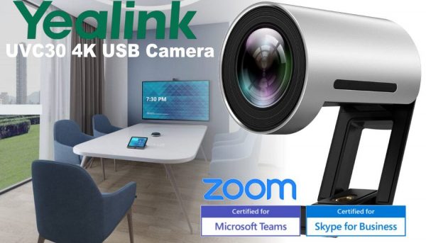 Yealink UVC30 4K USB Camera Dubai 600x343 - CAMERA YEALINK UVC30-ROOM