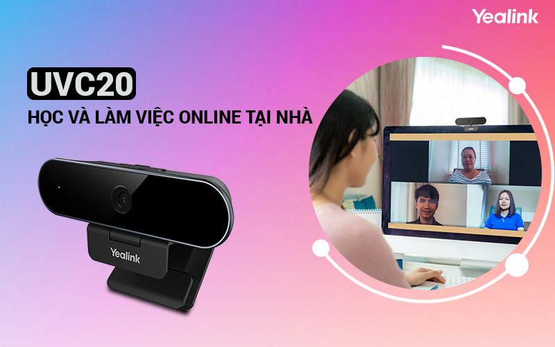 uvc20 hoc va lam viec online tai nha - WEBCAM YEALINK UVC20 DESKTOP