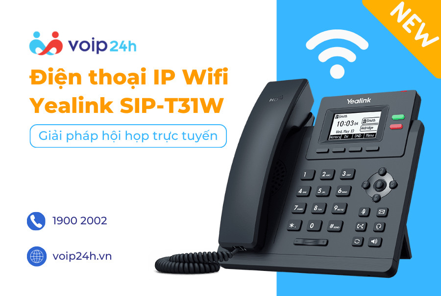 Dien thoai IP Wifi Yealink SIP T31W  - [NEW] Điện thoại IP Wifi Yealink SIP-T31W