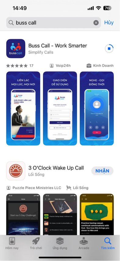 buoc 1 ios - HƯỚNG DẪN CÀI ĐẶT APP BUSS CALL