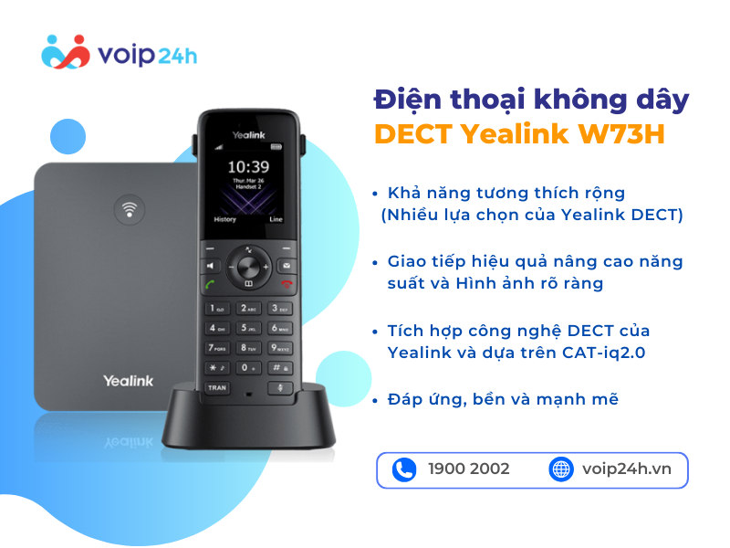 W73H 2 - Điện thoại Yealink DECT W73H