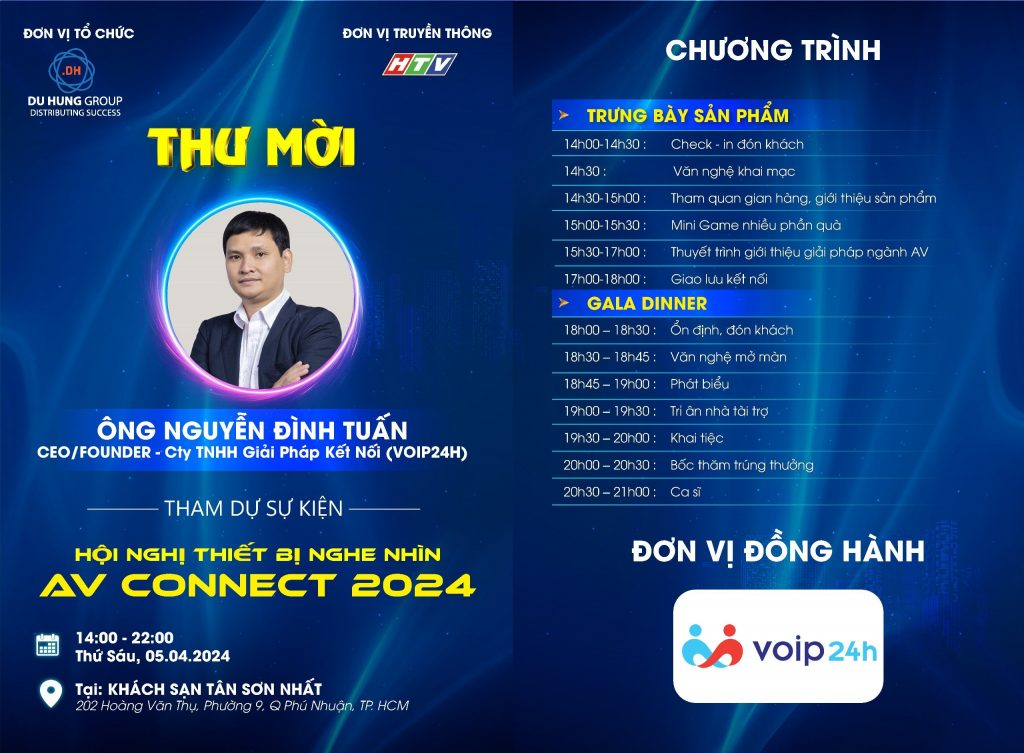 thu moi nguyen dinh tuan 1024x753 - VOIP24H ĐỒNG HÀNH CÙNG DU HƯNG TRONG HỘI NGHỊ THIẾT BỊ NGHE NHÌN – AV CONNECT 2024